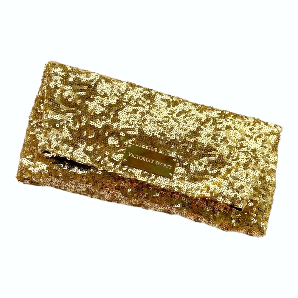Victoria’s Secret Sequin Envelope Flap Make Up Clutch Bag